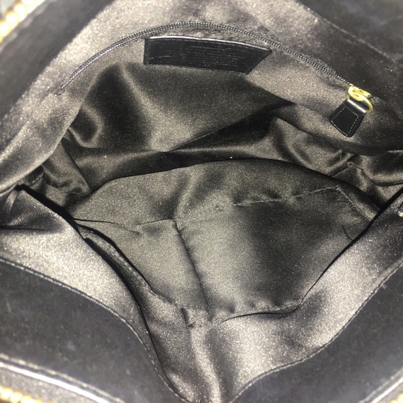 COACH Black Crossbody Shoulder Bag Black & Gold - Picture 7 of 8